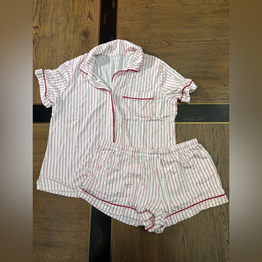 Auden White and Red Striped Sleepwear